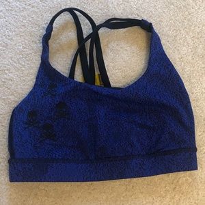 Soulcycle X Lululemon Black and Blue Sports Bra